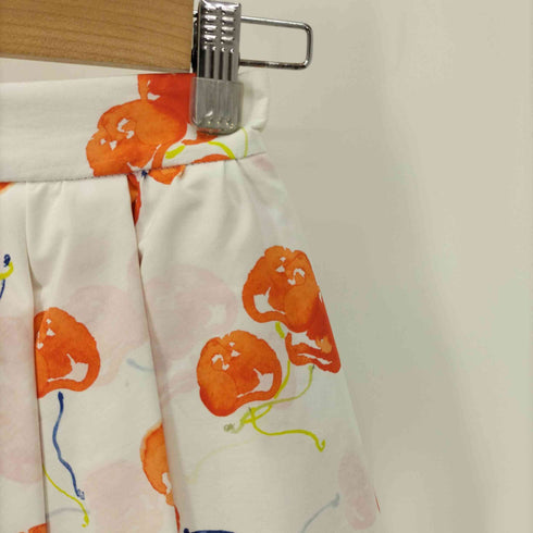 エムエスジーエム MSGM さくらんぼ柄 アシンメトリー ティアードスカート レディース 40