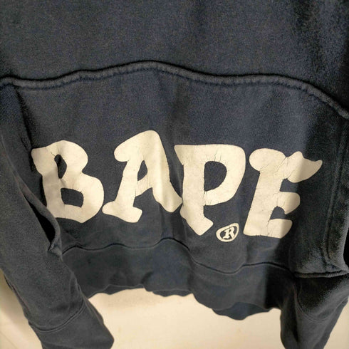 アベイシングエイプ A BATHING APE NIGO期 BAPE ハーフジップ スウェットパーカー メンズ JPN:L