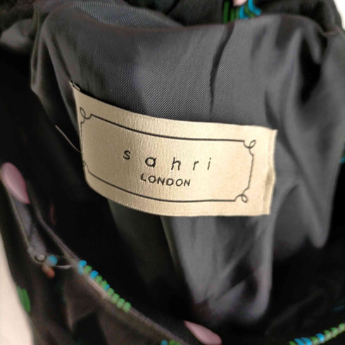 サリロンドン SAHRI LONDON ベルト付き 模様柄スカート レディース