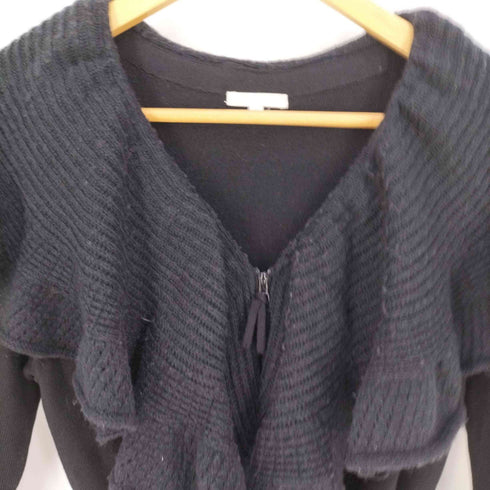 トゥービーシック TO BE CHIC フリルカラー バックベルト ジップアップカーディガン レディース JPN:2