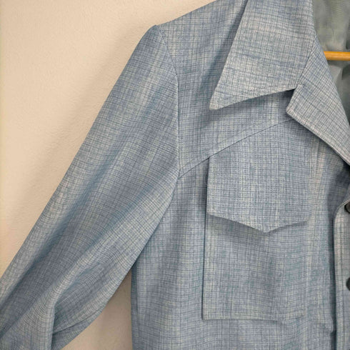 70Sロングカラー ポリシャツ メンズ