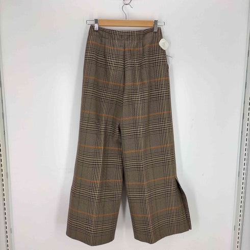 シティー CITY ワイドパンツ ロング ウール チェック スリット レディース JPN:S