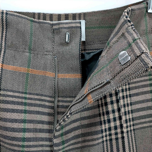 シティー CITY ワイドパンツ ロング ウール チェック スリット レディース JPN:S