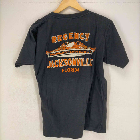 ハーレーダヴィットソン HARLEY DAVIDSON シングルステッチ REGENCY JACKSONVILLE FLORIDA クルーネックTシャツ メンズ JPN:L