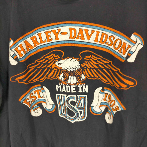 ハーレーダヴィットソン HARLEY DAVIDSON シングルステッチ REGENCY JACKSONVILLE FLORIDA クルーネックTシャツ メンズ JPN:L