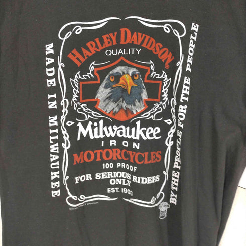 ハーレーダヴィットソン HARLEY DAVIDSON ©1982 シングルステッチ Milwaukee クルーネックTシャツ メンズ JPN:M