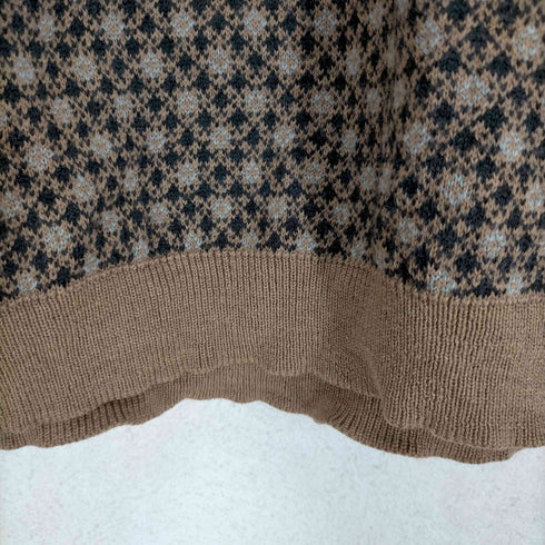 アルファニ ALFANI MADE IN ITALY 総柄ニットポロ メンズ JPN:S
