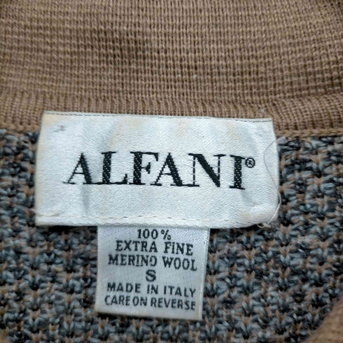 アルファニ ALFANI MADE IN ITALY 総柄ニットポロ メンズ JPN:S
