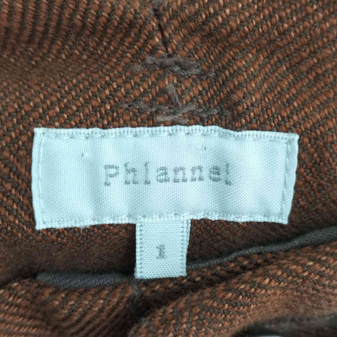 フランネル Phlannel リネンワイドパンツ タック ジッパーフライ レディース 1