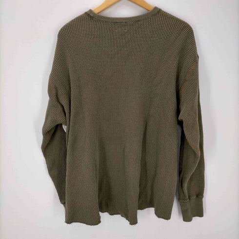 ロクビューティーアンドユースユナイテッドアローズ 6 BEAUTY & YOUTH UNITED ARROWS THERMAL COLOR STITCH LONG SLEEVE カットソー クルーネック コットン ワッフル レディース