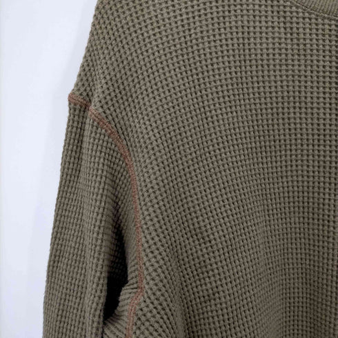 ロクビューティーアンドユースユナイテッドアローズ 6 BEAUTY & YOUTH UNITED ARROWS THERMAL COLOR STITCH LONG SLEEVE カットソー クルーネック コットン ワッフル レディース