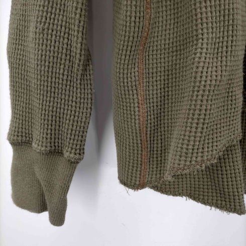 ロクビューティーアンドユースユナイテッドアローズ 6 BEAUTY & YOUTH UNITED ARROWS THERMAL COLOR STITCH LONG SLEEVE カットソー クルーネック コットン ワッフル レディース