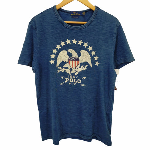 ポロラルフローレン POLO RALPH LAUREN フィリピン製 クルーネックプリント ショートスリーブTシャツ メンズ import:M
