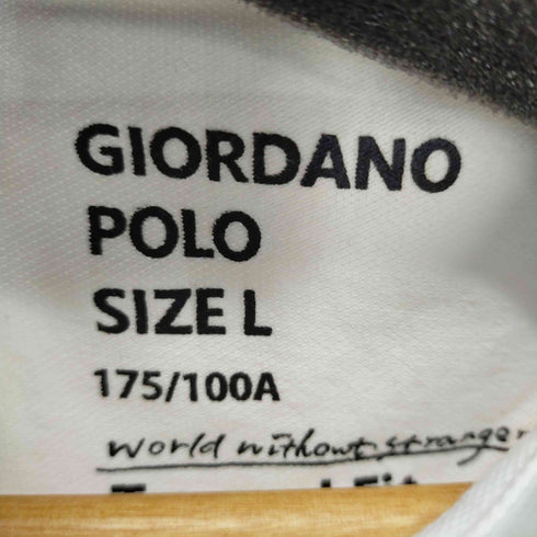 ジョルダーノ GIORDANO 刺繍半袖ポロシャツ メンズ JPN:L