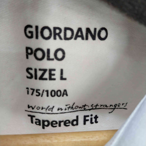 ジョルダーノ GIORDANO 刺繍半袖ポロシャツ メンズ JPN:L