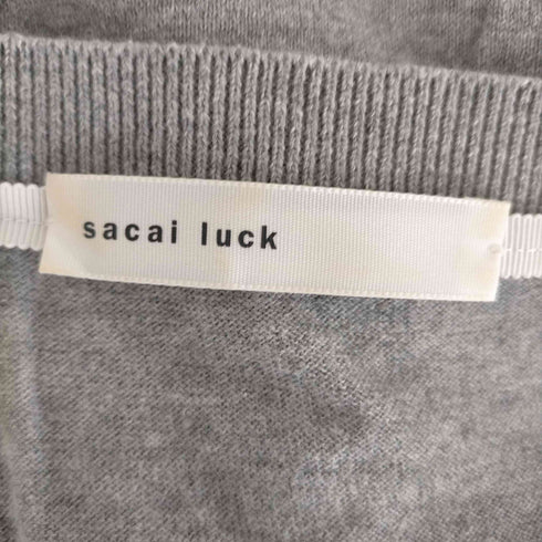 サカイラック sacai luck ニット カットソー 半袖 Vネック レディース JPN:2