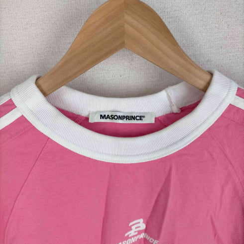 メゾンプリンス mason prince ロゴ刺繍 3ストライプスリーブラグランTシャツ メンズ 1