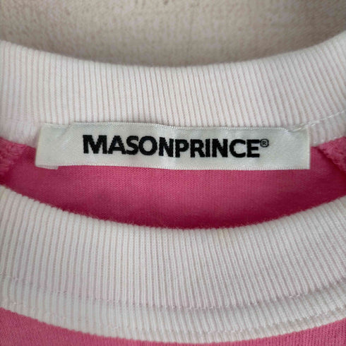 メゾンプリンス mason prince ロゴ刺繍 3ストライプスリーブラグランTシャツ メンズ 1