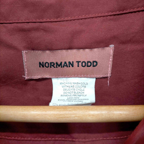 NORMAN TODD バックバイクプリント半袖開襟シャツ オープンカラー メンズ