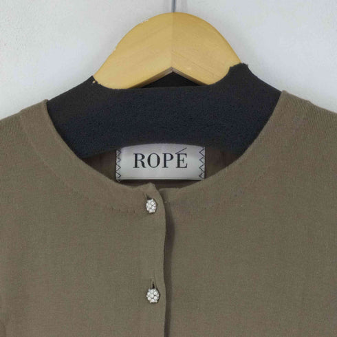 ロペ ROPE ビジューニットカーディガン 長袖 クルーネック レディース 38