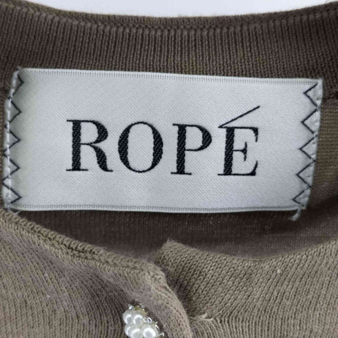 ロペ ROPE ビジューニットカーディガン 長袖 クルーネック レディース 38