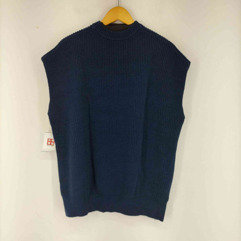 スピックアンドスパン Spick and Span 23SS ミドルゲージ畦ニットベスト オーバーサイズ バックロング レディース ONE SIZE