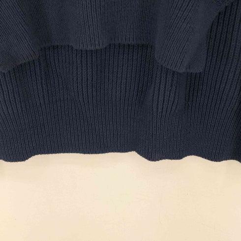 スピックアンドスパン Spick and Span 23SS ミドルゲージ畦ニットベスト オーバーサイズ バックロング レディース ONE SIZE