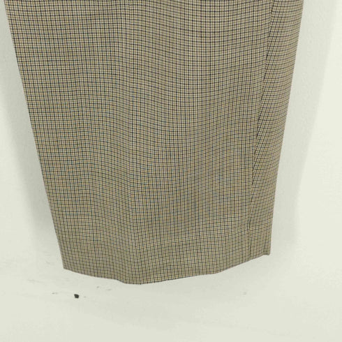 ベイジ BEIGE WEELEY パンツ テーパード 千鳥格子柄 タック ジッパーフライ ベルト付き レディース 4