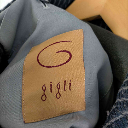 ジーリ gigli ストライプ柄ウールピーコート レディース JPN:38