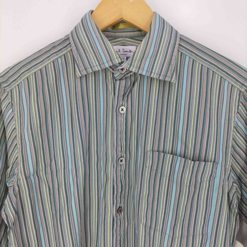 ポールスミスロンドン Paul Smith LONDON ストライプ柄 スタンダードカラー コットンシャツ メンズ JPN:M