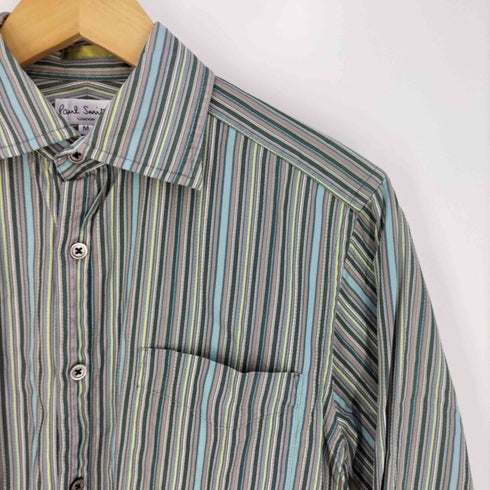 ポールスミスロンドン Paul Smith LONDON ストライプ柄 スタンダードカラー コットンシャツ メンズ JPN:M