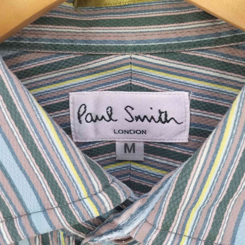 ポールスミスロンドン Paul Smith LONDON ストライプ柄 スタンダードカラー コットンシャツ メンズ JPN:M
