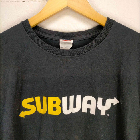 ジャージーズ JERZEES Dri-POWER 企業ロゴ SUBWAY クルーネックTシャツ メンズ JPN:XL