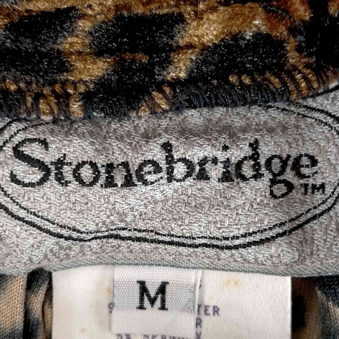 Stone Bridge USA製レオパードフレギャザー アスカート レディース M