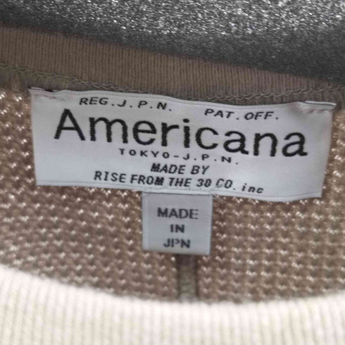 アメリカーナ Americana ショートスリーブワッフルトップス カットソー 半袖 クルーネック プルオーバー レディース ONE SIZE