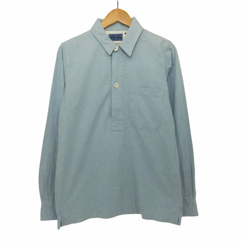 ブルーブルージャパン BLUE BLUE JAPAN ARIGATO PURE INDIGO ポップーオーバーシャツ プルオーバー メンズ JPN:1