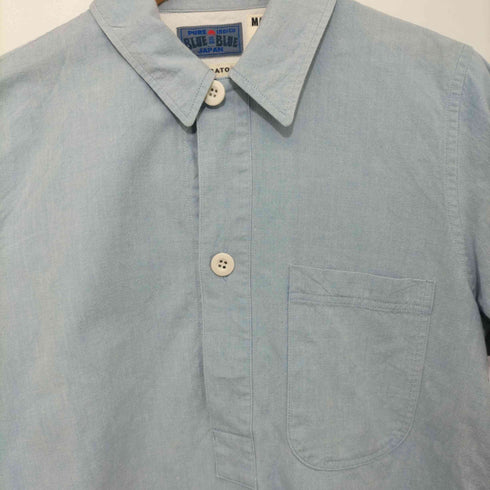 ブルーブルージャパン BLUE BLUE JAPAN ARIGATO PURE INDIGO ポップーオーバーシャツ プルオーバー メンズ JPN:1