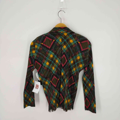 プリーツプリーズイッセイミヤケ PLEATS PLEASE ISSEY MIYAKE 07AW アーガイル フリンジ ジャケット レディース 3
