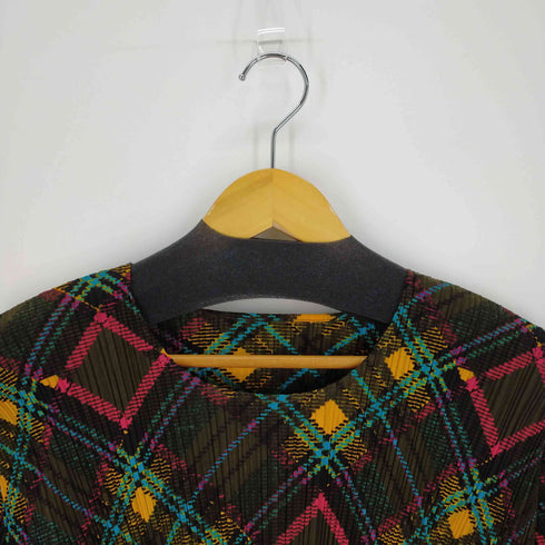 プリーツプリーズイッセイミヤケ PLEATS PLEASE ISSEY MIYAKE 07AW アーガイル フリンジ カットソー レディース JPN:3