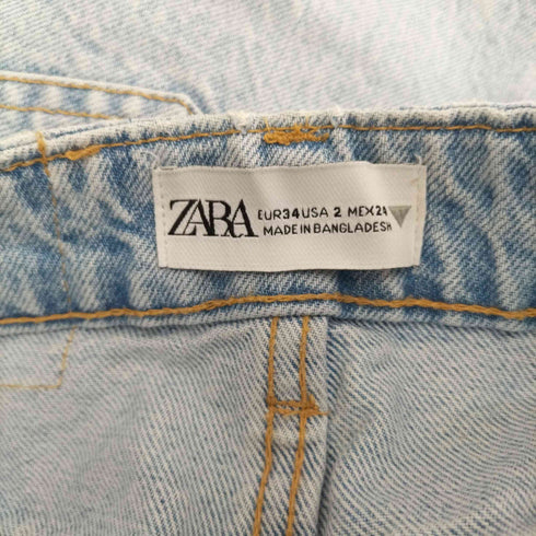 ザラ ZARA HIGH-RISE MOM FIT DENIM BERMUDA SHORTS レディース US 2