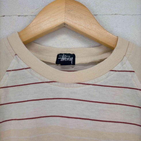 ステューシー Stussy 90-00s 紺タグ ラグランスリーブボーダーTシャツ メンズ JPN:M