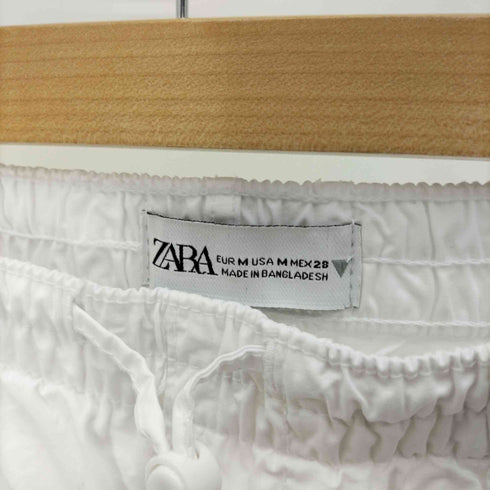 ザラ ZARA ドローコード センター ステッチ ワイド パンツ ユニセックス メンズ M