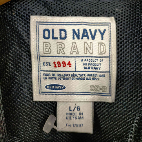 オールドネイビー OLD NAVY 00s 04AW 裏地メッシュ シェルツートンアノラックパーカー レディース import:L