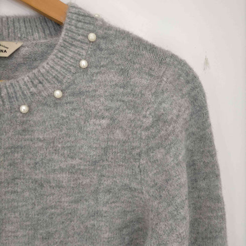 トラッゾドンナ Torrazzo Donna フェイクパールクルーネックニット セーター レディース