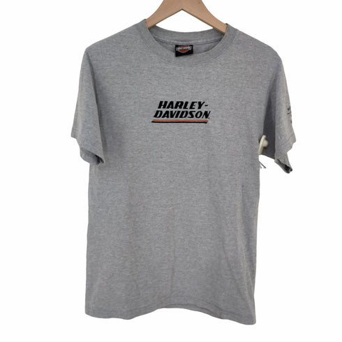 ハーレーダビッドソン HARLEY-DAVIDSON 袖 x フロントロゴ刺繍 霜降りTシャツ メンズ import:S