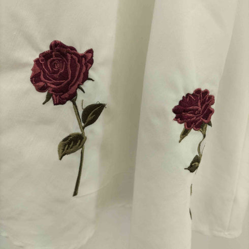 アンクルージュ Ank Rouge 花柄刺繍 バックレースアップS/Sワンピース レディース JPN:M