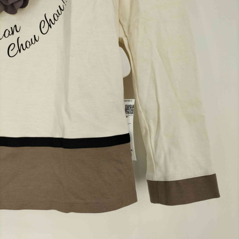 トゥービーシック TO BE CHIC フロントフラワーリボンデザイン ボートネックカットソー レディース 40