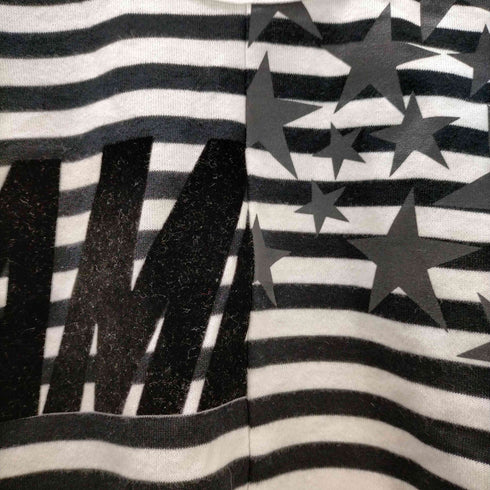 アメリカーナ Americana ボーダー半袖リメイクTシャツ カットソー クルーネック プルオーバー 星 レディース FREE