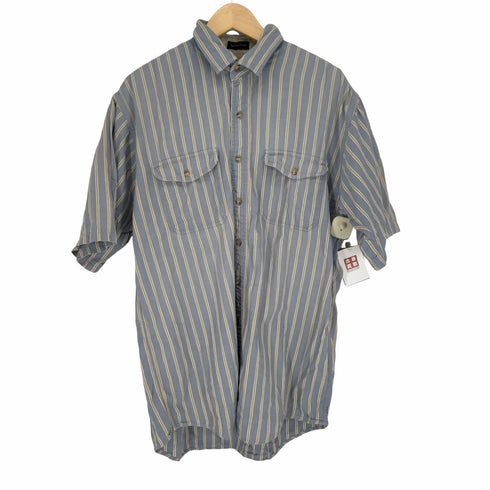 エディーバウアー Eddie Bauer 黒タグ 80-90s Rufton Twill 半袖シャツ メンズ JPN:L