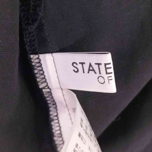 ステートオブマインド STATE OF MIND リネン混レーヨンサイドリボンブラウス カットソー 半袖 レディース JPN:M